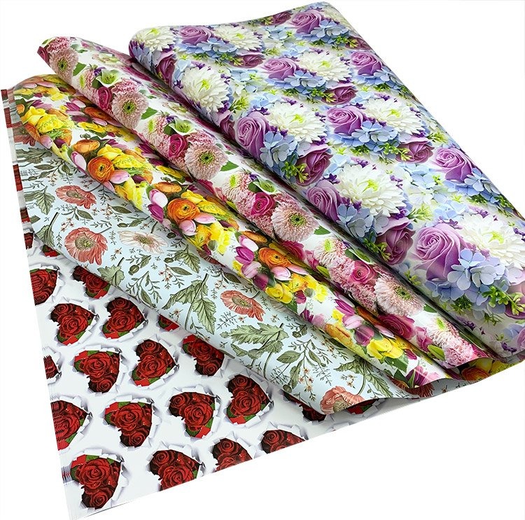 шикарная упаковочная бумага для флористов и подарков польского производства цветочные мотивы для женщин